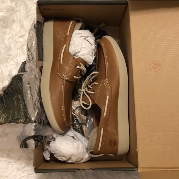 Timberland Project Better Boat Full Grain Leather Upper Brown Shoes Size 7M - Picture 4 of 16